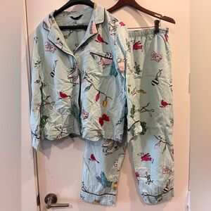 Kate Spade Light Blue Holiday Pajama Set